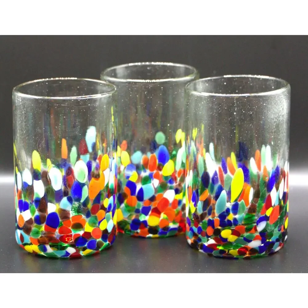 3 Granata Confetti Highball Glasses 5